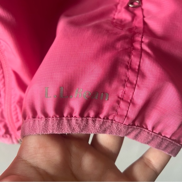 L.L. Bean Pink Lightweight Windbreaker Jacket Size Large - Picture 5 of 9